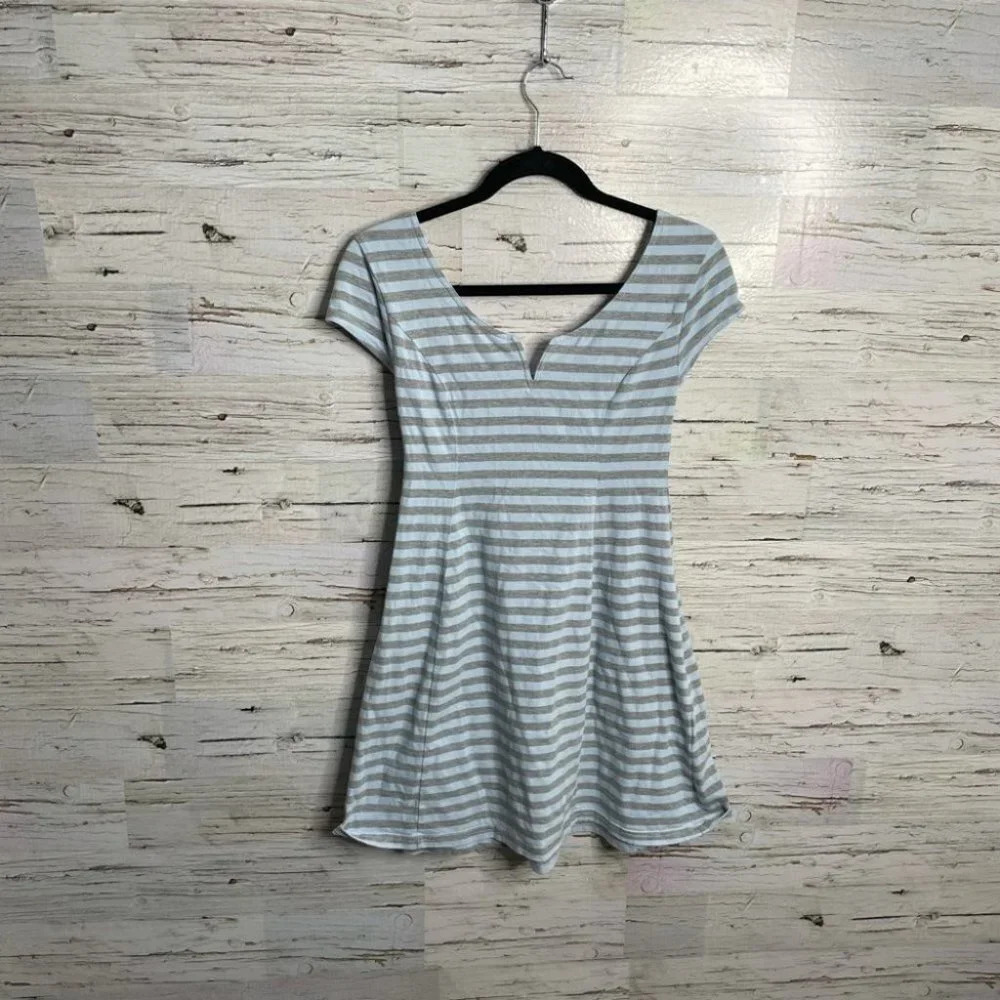 Minkpink blue striped mini dress size xs